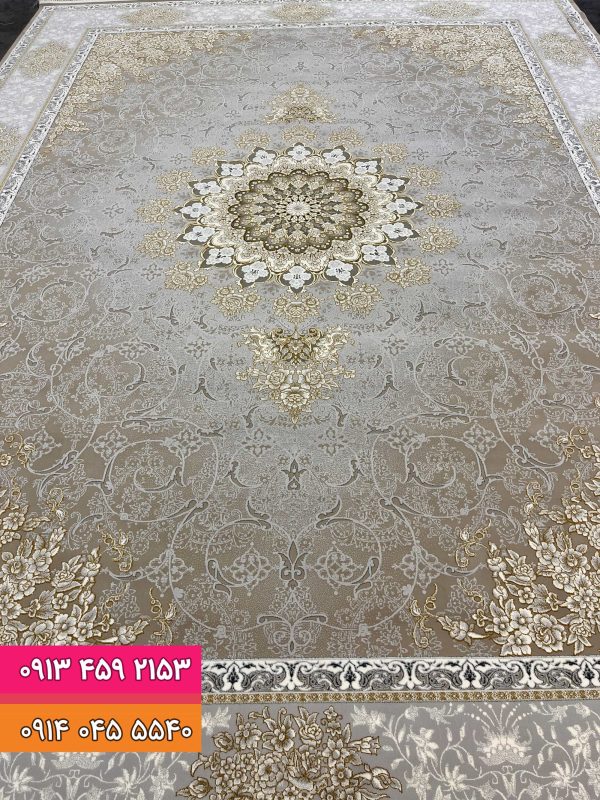فرش کد 9004 خاکی 1