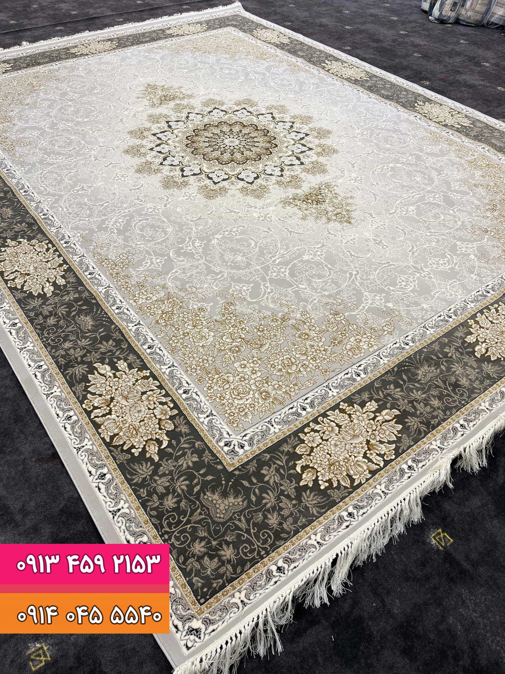 فرش کد 9004 نقره ای
