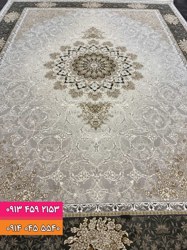 فرش کد 9004 نقره ای 1