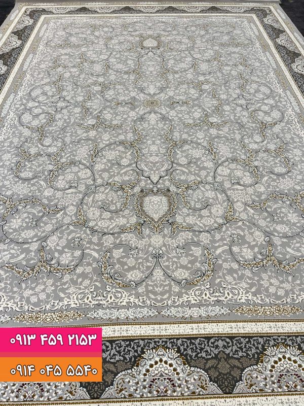 فرش کد 9008 نقره ای 2
