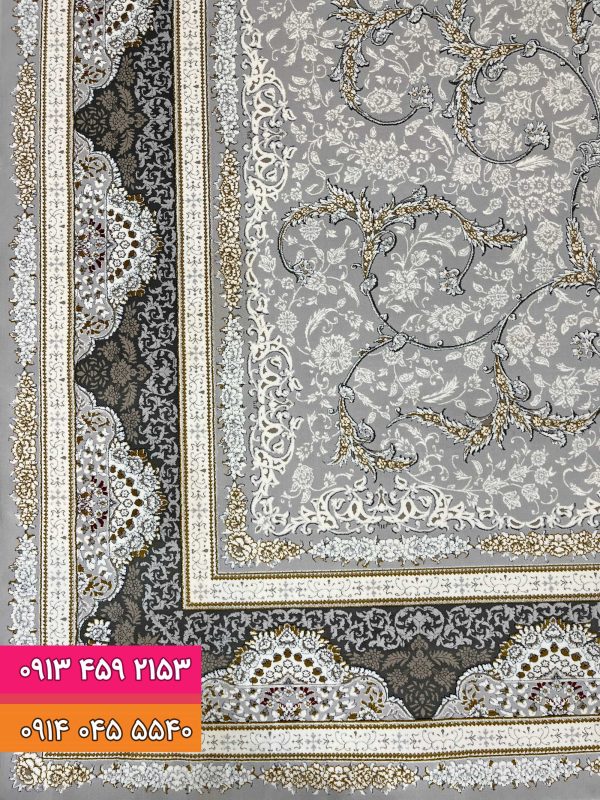فرش کد 9008 نقره ای 1