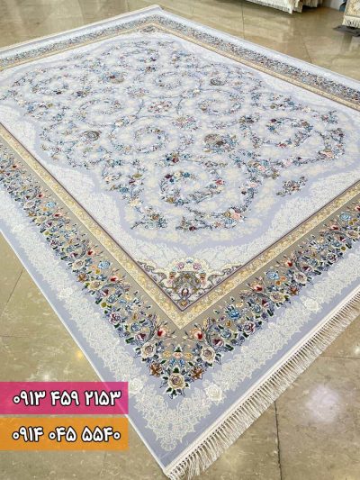 فرش طرح شکوه نقره ای
