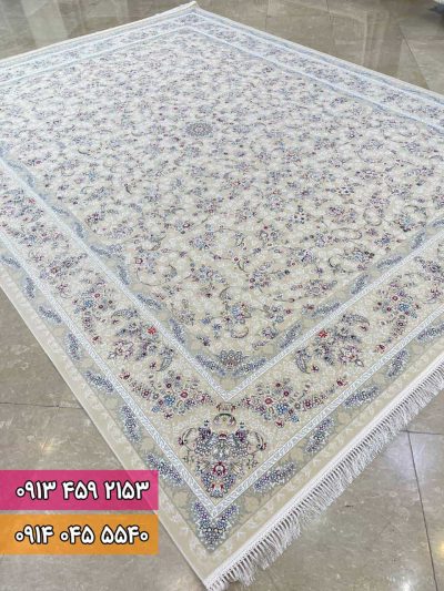 فرش طرح مروارید کرم