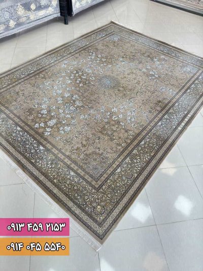 فرش طرح صبا زمینه نسکافه ای