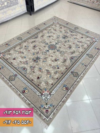 فرش طرح مجنون زمینه بژ