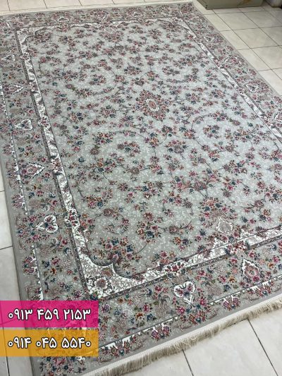 فرش طرح هاکان نقره ای